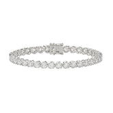 14K WHITE GOLD 7.00CT ROUND DIAMOND LADIES BRACELET