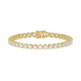 14K YELLOW GOLD 9.00CT ROUND DIAMOND LADIES BRACELET