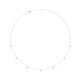 14K WHITE GOLD 1.00CT ROUND/PEAR/MARQUISE/OVAL DIAMOND LADIES NECKLACE