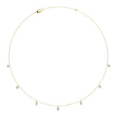 14K YELOW GOLD 1.00CT ROUND/PEAR/MARQUISE/OVAL DIAMOND LADIES NECKLACE
