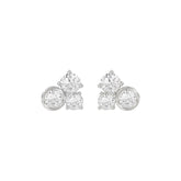 Classic 14K White Gold Round Lab Grown Diamond Ladies Fashion Earring 3/4Ct (Color F-G -Clarity Vs1/Vs2)