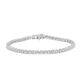 14K WHITE GOLD 6 3/8CT ROUND DIAMOND LADIES BRACELET