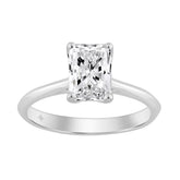 14K WHITE GOLD 1 1/2CT RADIANT DIAMOND LADIES SOLITAIRE RING