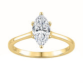 14K YELLOW GOLD 1.00CT MARQUISE DIAMOND LADIES SOLITAIRE RING (CENTER STONE MARQUISE DIAMOND 1CT