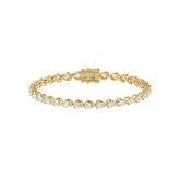 Elegant Pear Shape Diamond Ladies Tennis Bracelet in 14K Yellow Gold 3 1/2CT (Color F-G -Clarity VS1/VS2)