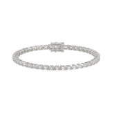 Luxury Emerald Shape Diamond Ladies Tennis Bracelet in 14K White Gold 4 1/2CT (Color F-G -Clarity VS1/VS2)