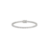 Luxury Emerald Shape Diamond Ladies Tennis Bracelet in 14K White Gold 4 1/2CT (Color F-G -Clarity VS1/VS2)