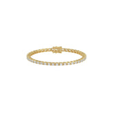 Luxury Emerald Shape Diamond Ladies Tennis Bracelet in 14K Yellow Gold 4 1/2CT (Color F-G -Clarity VS1/VS2)