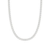 14K WHITE GOLD 6 7/8CT 16" ROUND DIAMOND LADIES TENNIS NECKLACE