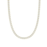 14K YELLOW GOLD 6 7/8CT 16" ROUND DIAMOND LADIES TENNIS NECKLACE
