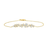 Elegance 1.00CT Yellow Gold 14K Round Diamond Fashion Bracelet for Women (Color F-G Clarity VS1/VS2)