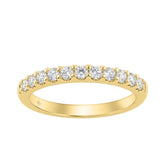 14K Yellow Gold 1/2Ct Men's Round Cut Lab Grown Diamond Fashion Band