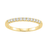Elegant 14K Yellow Gold Ladies Diamond Wedding Band With 1/4Ct Round Diamonds