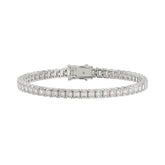 LADIES BRACELET 9CT EMERALD DIAMOND 14K WHITE GOLD