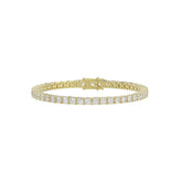 Elegant 10K Yellow Gold 5.00Ct Round Diamond Tennis Bracelet For Women (Color F-G Clarity Vs1/Vs2)
