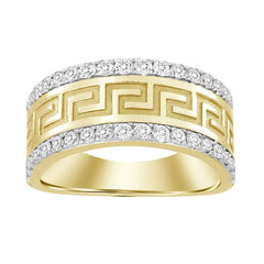 MEN'S BAND 1.00CT ROUND DIAMOND 14K YELLOW GOLD (SI QUALITY)