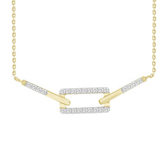 LADIES NECKLACE 0.25CT ROUND DIAMOND 10K YELLOW GOLD