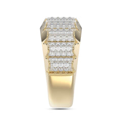 MEN'S BAND 1.00CT ROUND DIAMOND 10K YELLOW GOLD