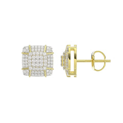 LADIES  EARRINGS 0.33CT ROUND DIAMOND 10K YELLOW GOLD