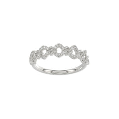 LADIES RING 0.15CT ROUND DIAMOND 14K WHITE GOLD