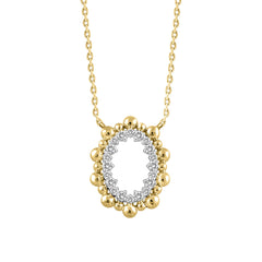 LADIES NECKLACE 0.16CT ROUND DIAMOND 10K YELLOW GOLD