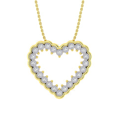LADIES NECKLACE 0.20CT ROUND DIAMOND 10K YELLOW GOLD
