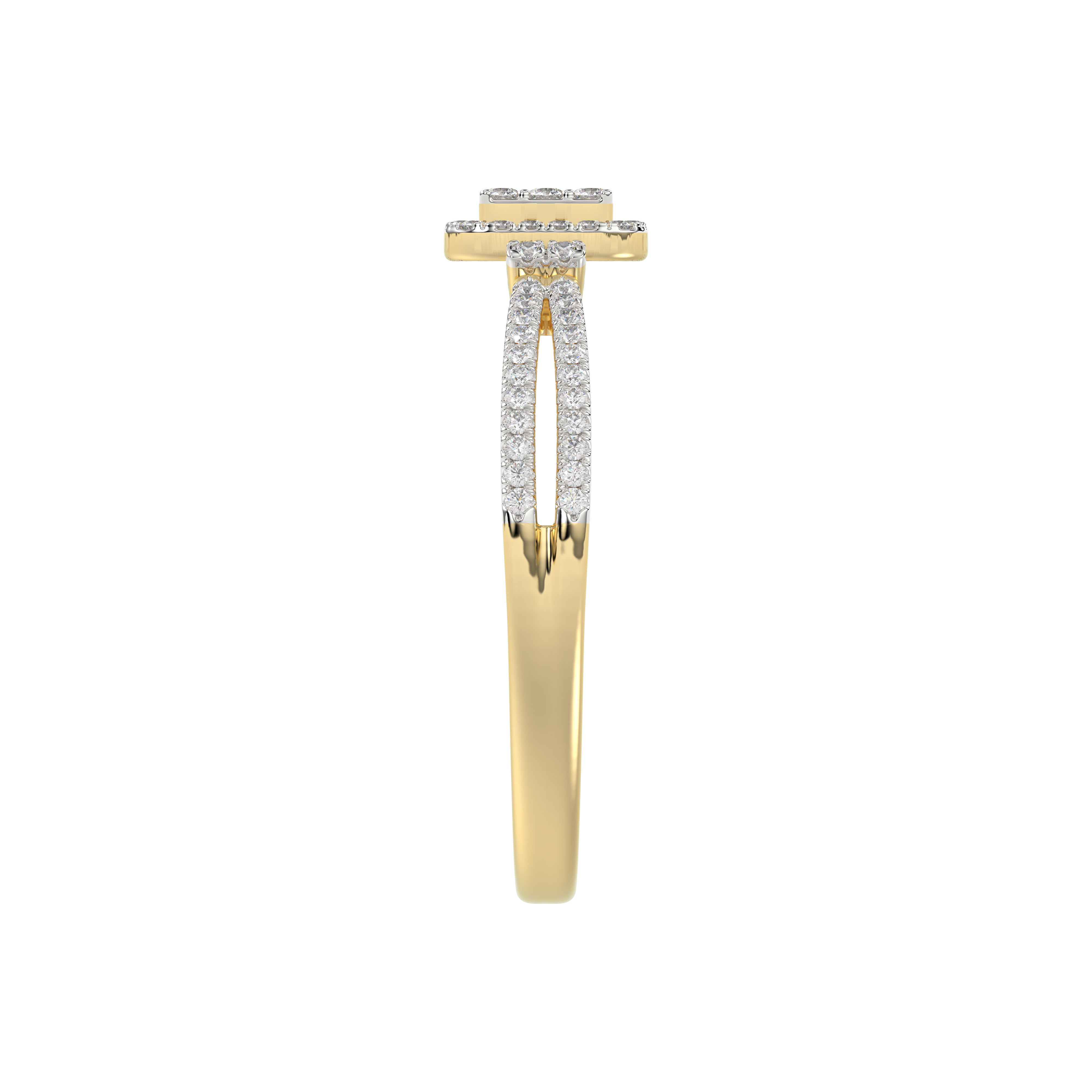 LADIES RING 0.20CT ROUND DIAMOND 10K YELLOW GOLD