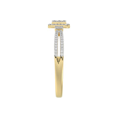 LADIES RING 0.20CT ROUND DIAMOND 10K YELLOW GOLD