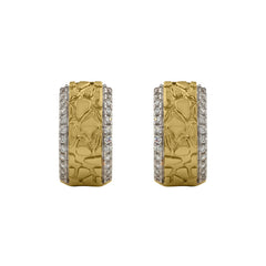 LADIES EARRINGS 0.33CT ROUND DIAMOND 10K YELLOW GOLD