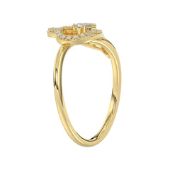 LADIES RING 0.15CT ROUND DIAMOND 10K YELLOW GOLD