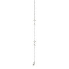Elegant 14K White Gold Ladies Necklace With Pearl Centerpiece And Round Diamond Accents 0.16Ct. Perfect For Everyday Elegance Or Gifting.