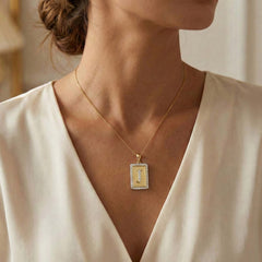 10K Yellow Gold letter 'J' Fashion Pendant With Chain - 0.20 CT Round Diamond Ladies Jewelry Gift