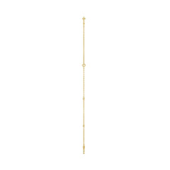 LADIES NECKLACE 0.10CT ROUND DIAMOND 10K YELLOW GOLD