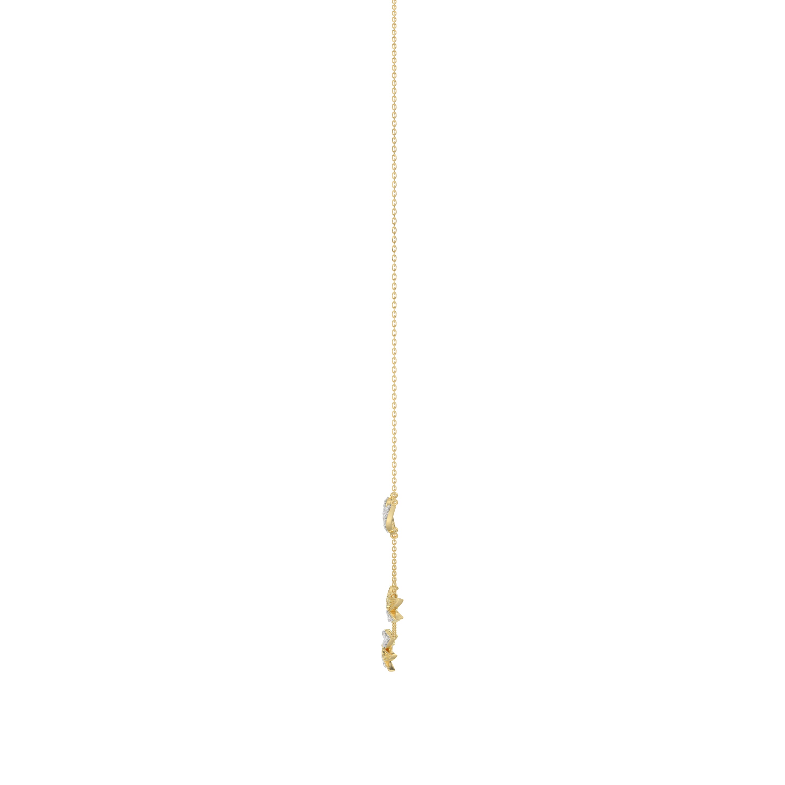 Luxury 10K Yellow Gold Ladies Necklace With Sparkling Round Diamonds. A Refined And Elegant 0.33 Ct Jewelry Piece For Her.