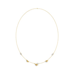 Luxury 10K Yellow Gold Ladies Necklace With Sparkling Round Diamonds. A Refined And Elegant 0.33 Ct Jewelry Piece For Her.