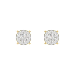 LADIES EARRINGS 0.30CT ROUND DIAMOND 14K YELLOW GOLD (SI QUALITY)