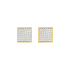 10K Yellow Gold 0.25Ct Round Diamond 4 Prong Yuva Earrings Elegant Fashion Earrings Jewelry