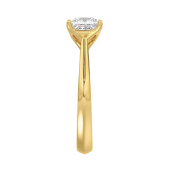 LADIES SOLITAIRE RING 2CT PRINCESS DIAMOND 14K YELLOW GOLD