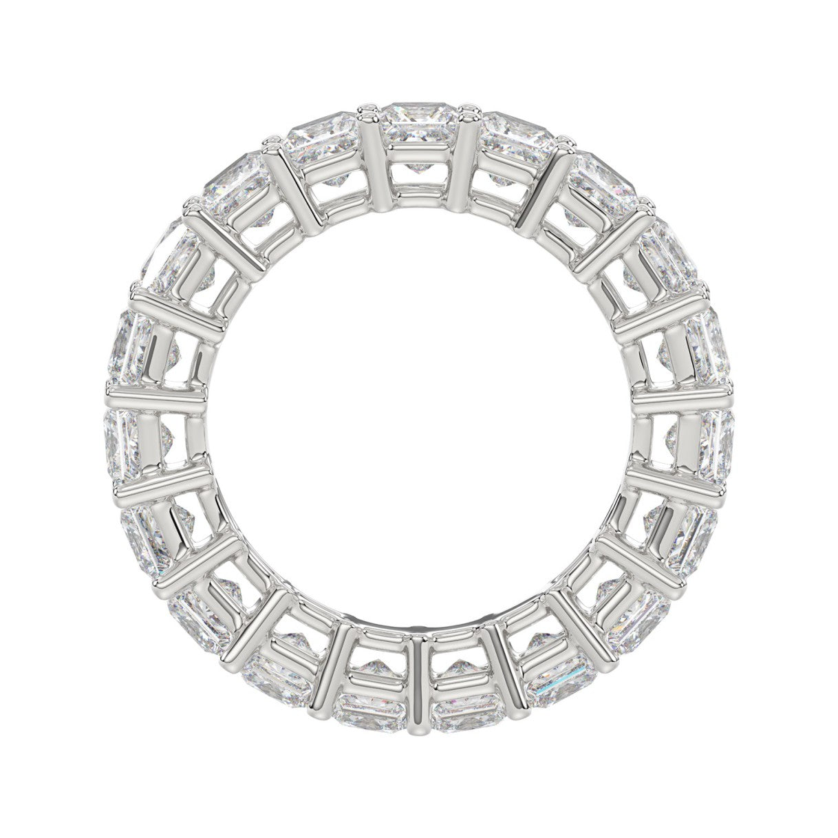 LADIES ETERNITY BAND 4 3/4CT PRINCESS DIAMOND 14K WHITE GOLD