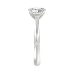 LADIES SOLITAIRE RING 1 1/2CT OVAL DIAMOND 14K WHITE GOLD