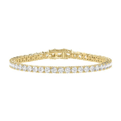 14K YELLOW GOLD 3CT ROUND DIAMOND LADIES BRACELET