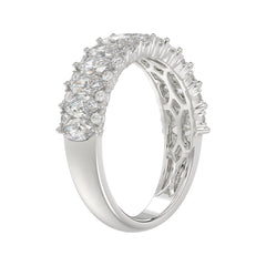 14K WHITE GOLD 1 1/2CT ROUND/MARQUISE DIAMOND LADIES BAND