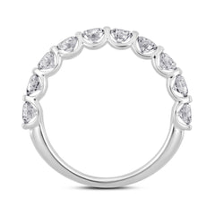 LADIES BAND 1CT ROUND DIAMOND 14K WHITE GOLD