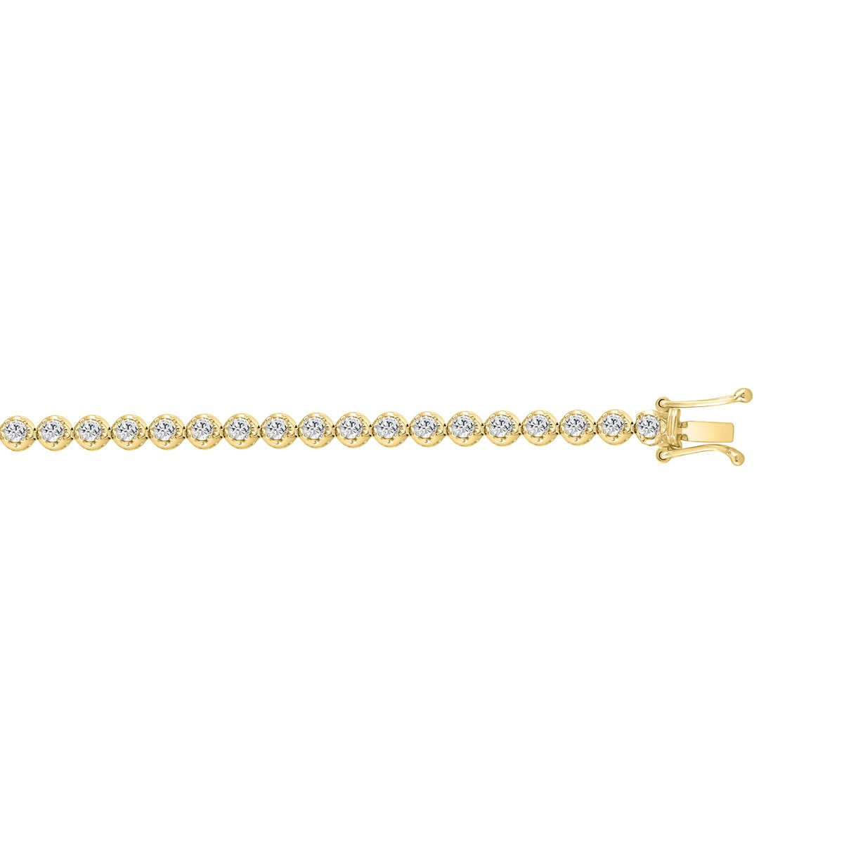 MENS BRACELET 2 1/2CT ROUND DIAMOND 14K YELLOW GOLD 