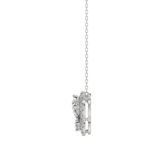 14K WHITE GOLD 1.00CT ROUND/PEAR DIAMOND LADIES PENDANT