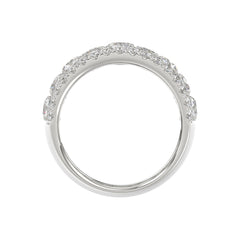 14K WHITE GOLD 5.00CT ROUND/EMERALD DIAMOND LADIES BAND