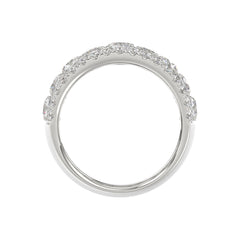 14K WHITE GOLD 5.00CT ROUND/EMERALD DIAMOND LADIES BAND