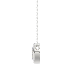 LADIES SOLITAIRE PENDANT 2CT OVAL DIAMOND 14K WHITE GOLD