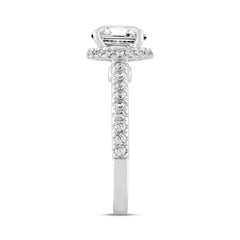 LADIES RING 2 1/2CT ROUND DIAMOND 14K WHITE GOLD (CENTER STONE ROUND DIAMOND 2CT )