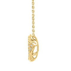 14K YELLOW GOLD 1.00CT ROUND DIAMOND LADIES PENDANT WITH CHAIN (CENTER STONE ROUND DIAMOND 1/2CT)